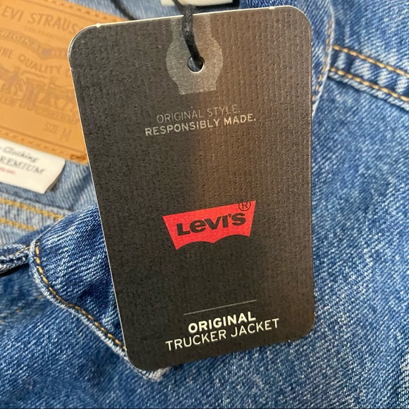 Levi’s Premium Original Trucker Jacket Women’s NEW Medium Waterless - Picture 5 of 7